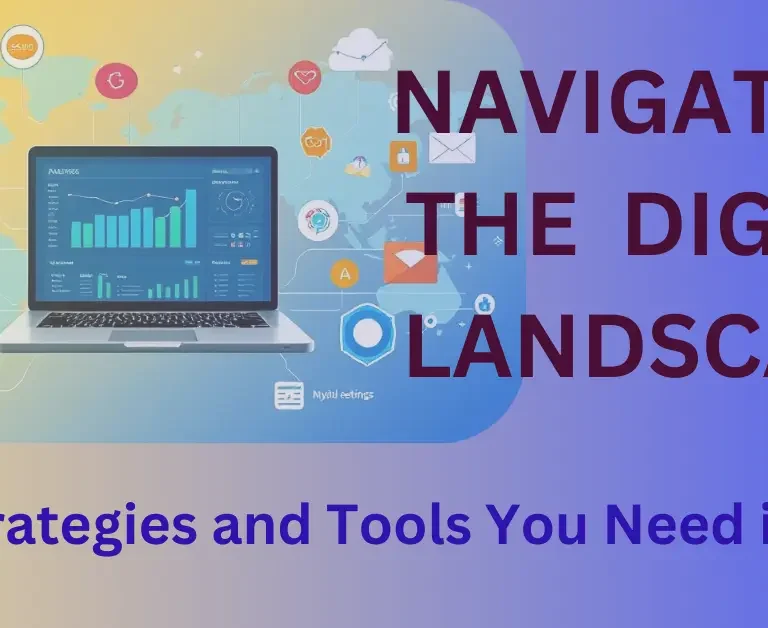A futuristic digital map highlighting paths, connections, and nodes, symbolizing 'Navigating the Digital Landscape'—a journey through technology's vast terrain, where innovation meets endless possibilities.